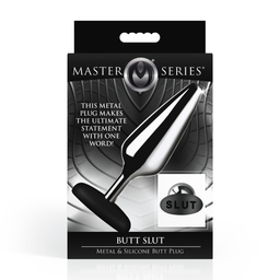 Xr brands Butt Slut - Metalen en Siliconen Anale Plug - Zilver (848518055279)