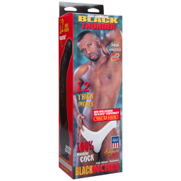 Doc johnson Zwarte Thunder - Realistische Dildo - 12 / 30 cm (782421449506)