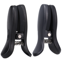 Doc johnson Vibro Grippers - Vibrerende Tepelklemmen met Koffer - Zwart (782421088736)