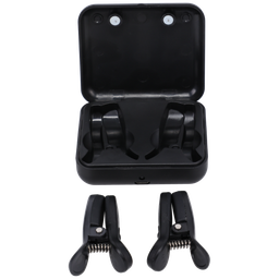 Doc johnson Vibro Grippers - Vibrerende Tepelklemmen met Koffer - Zwart (782421088736)