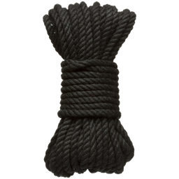 Doc johnson Bind en Tie - 6mm hennep bondage touw - 30 ft - zwart (782421089856)