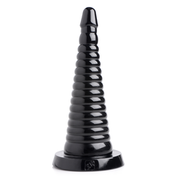 Xr brands Giant Ribbed Anal Cone - Zwart (848518029560)