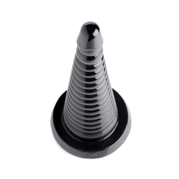 Xr brands Giant Ribbed Anal Cone - Zwart (848518029560)