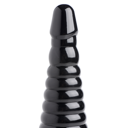 Xr brands Giant Ribbed Anal Cone - Zwart (848518029560)