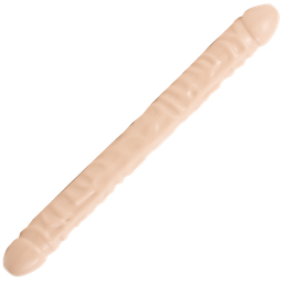 Doc johnson Geaderde Dubbele Kop - Dildo met Dubbele Einden - 18 / 45 cm (782421103309)