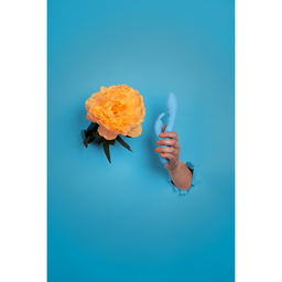 Loveline by shots Geribbelde Ultra Zachte Siliconen Konijn Vibrator - Glaciaal Blauw (8714273051516)