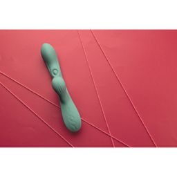 Loveline by shots Pulse Wave en Tongue Flickering Rabbit Vibrator - Blue Grass (8714273048851)