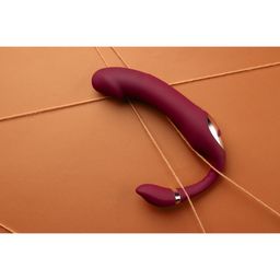 Loveline by shots Buigbare Vibrerende Strapless Strap-on - Merlot Druif (8714273048868)