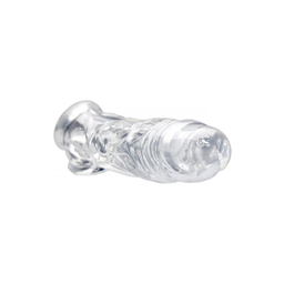 Xr brands Realistische Heldere Penis Sleeve en Ball Stretcher (848518030511)