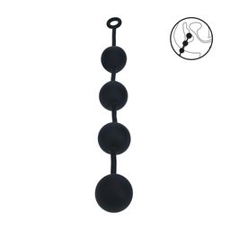 Levelz by shots Siliconen Ronde Anale Ballen - XXL - 60mm - Zwart (8714273069870)