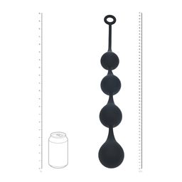 Levelz by shots Siliconen Waterdruppel Anale Ballen - XL - 50mm - Zwart (8714273069856)