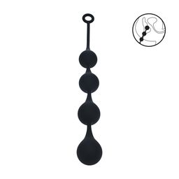 Levelz by shots Siliconen Waterdruppel Anale Ballen - XL - 50mm - Zwart (8714273069856)