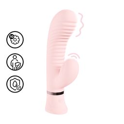 Loveline by shots Mystique - Geribbelde Konijnen Vibrator - Roze (8714273058485)