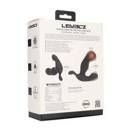 Levelz by shots Verwarmende en Vibrerende Silicone Prostaat Stimulator - Zwart (8714273067654)