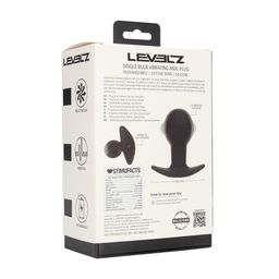 Levelz by shots Enkele Gloeilamp Vibrerende Siliconen Anale Plug - Zwart (8714273067531)