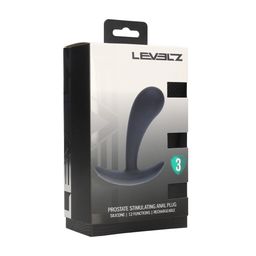 Levelz by shots Vibrerende Siliconen Prostaat Stimulator Anale Plug - M - Zwart (8714273067456)