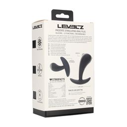 Levelz by shots Vibrerende Siliconen Prostaat Stimulator Anale Plug - M - Zwart (8714273067456)