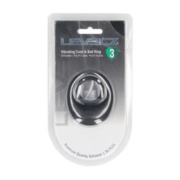 Levelz by shots Vibrerende Vloeibare Siliconen Cock- en Ballenring - Zwart (8714273066992)