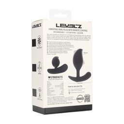 Levelz by shots Afstandsbediening Vibrerende Vloeibare Siliconen Anale Plug - Zwart (8714273067937)