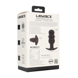 Levelz by shots Tri Bulb Vibrerende Siliconen Anale Plug - Zwart (8714273067555)