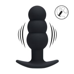 Levelz by shots Tri Bulb Vibrerende Siliconen Anale Plug - Zwart (8714273067555)
