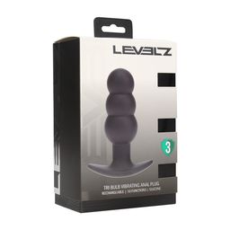 Levelz by shots Tri Bulb Vibrerende Siliconen Anale Plug - Zwart (8714273067555)