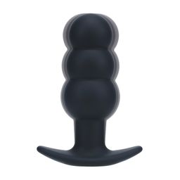 Levelz by shots Tri Bulb Vibrerende Siliconen Anale Plug - Zwart (8714273067555)