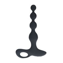 Levelz by shots Afstandsbediening Parels Vibrerende Siliconen Anale Plug - Zwart (8714273068200)