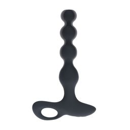 Levelz by shots Afstandsbediening Parels Vibrerende Siliconen Anale Plug - Zwart (8714273068200)
