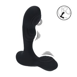 Levelz by shots Vibrerende en Tikken Siliconen Prostaat Massager met Bal Stimulator - Zwart (8714273067890)