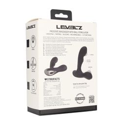 Levelz by shots Vibrerende en Tikken Siliconen Prostaat Massager met Bal Stimulator - Zwart (8714273067890)