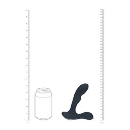 Levelz by shots Vibrerende en Tikken Siliconen Prostaat Massager met Bal Stimulator - Zwart (8714273067890)
