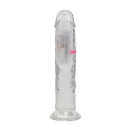 Realrock by shots LED Vibrating Straight Cock - 7 / 18 cm - Transparent (8714273059628)