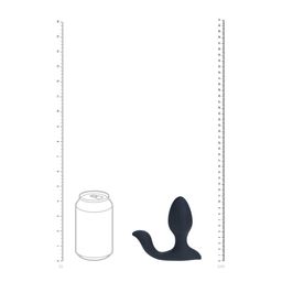 Levelz by shots Vibrerende en Draaiende Siliconen Anale Plug met Bal Stimulator - Zwart (8714273067739)