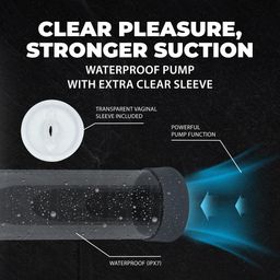 Pumped by shots Engage - Automatische Waterdichte Penis Pomp en Masturbator - Gun Metal (8714273059505)