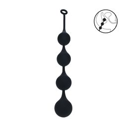 Levelz by shots Siliconen Waterdruppel Anale Ballen - XXL - 60mm - Zwart (8714273069894)