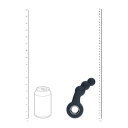 Levelz by shots Vibrerende Parelsilicone Prostaatmassager met Lussysteem - Zwart (8714273067357)