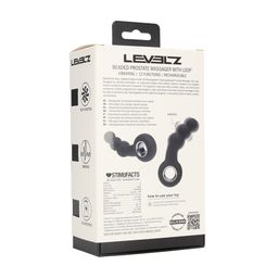 Levelz by shots Vibrerende Parelsilicone Prostaatmassager met Lussysteem - Zwart (8714273067357)