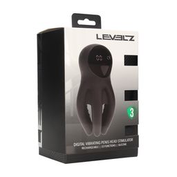 Levelz by shots Digitale Vibrerende Silicone Penis Hoofd Stimulator met Tentakels - Zwart (8714273067593)