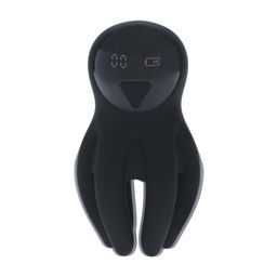 Levelz by shots Digitale Vibrerende Silicone Penis Hoofd Stimulator met Tentakels - Zwart (8714273067593)