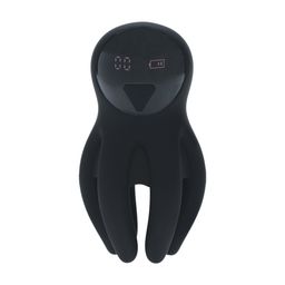 Levelz by shots Digitale Vibrerende Silicone Penis Hoofd Stimulator met Tentakels - Zwart (8714273067593)