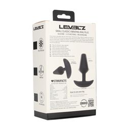 Levelz by shots Classic Vibrerende Siliconen Anale Plug - S - Zwart (8714273067395)