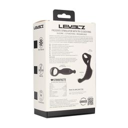 Levelz by shots Vibrerende Siliconen Prostaat Stimulator met Tri O Cockring - Zwart (8714273067692)