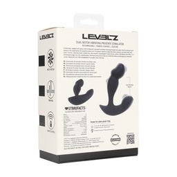 Levelz by shots Dual Motor Afstandsbediening Dual Motor Vibrerende Vloeibare Siliconen Prostaat Stimulator - Zwart (8714273067975)