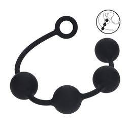 Levelz by shots Ronde Siliconen Anale Ballen - XL - 50mm - Zwart (8714273068392)