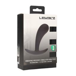 Levelz by shots Vibrerende Siliconen Prostaat Stimulator Anale Plug - S - Zwart (8714273067432)