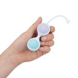 Loveline by shots Vibrating and 5 Weight Interchangeable Kegel Kit with Remote Control - Purple (8714273026491)