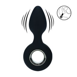 Levelz by shots Vibrerende Siliconen Anale Plug met Lus - Zwart (8714273067333)
