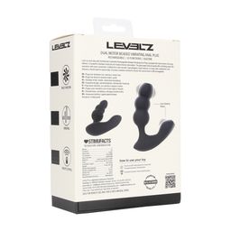 Levelz by shots Dual Motor Afstandsbediening Geweven Vibrerende Vloeibare Siliconen Prostaat Stimulator - Zwart (8714273067951)