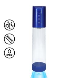 Pumped by shots HyperPump - Oplaadbare Penis Pomp - Metallic Blauw (8714273059499)